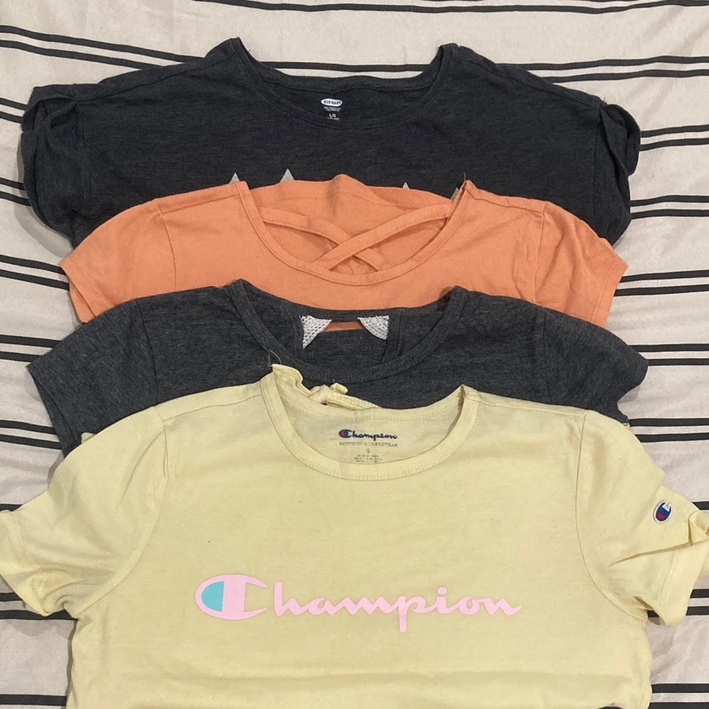 Old Navy Kids Short Sleeve Tees bundle  - Yellow, Orange, black and Gray